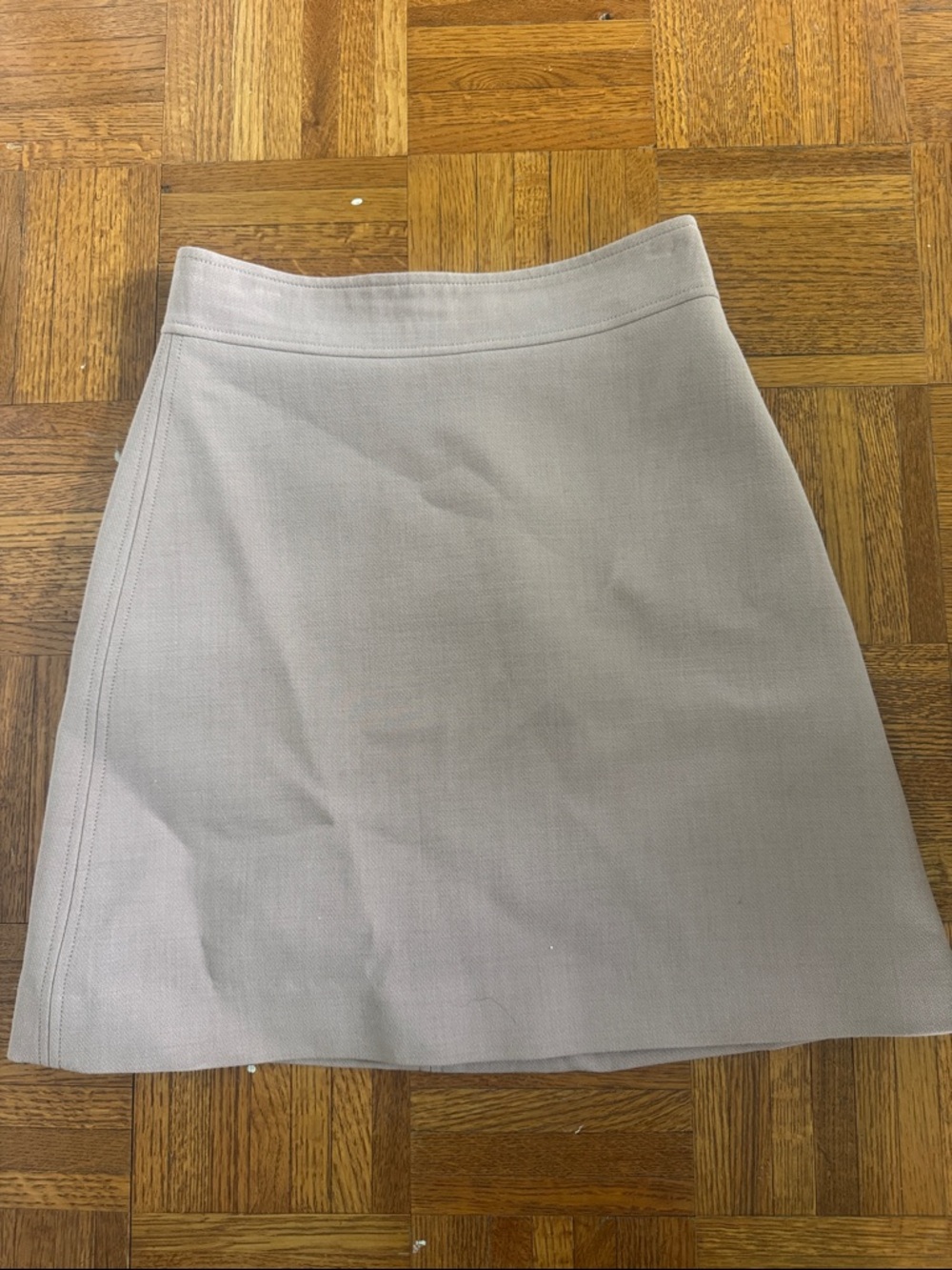 Theory Taupe A-Line Textured Skirt